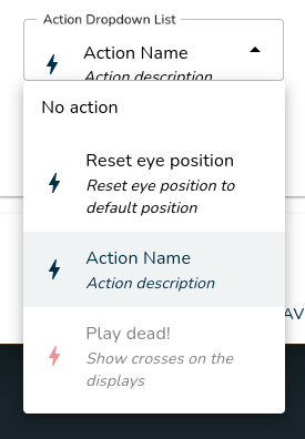 Action Dropdown Example