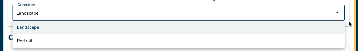 Display Orientation Settings