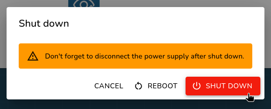 Shutdown dialog